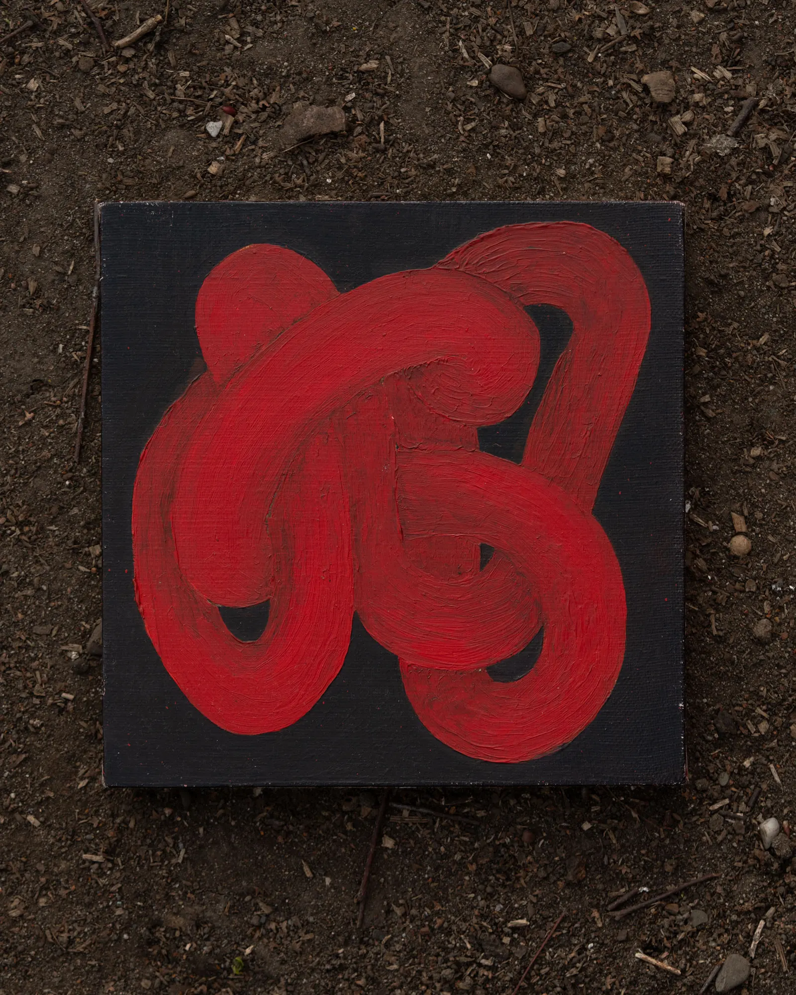 Kleine Rote Nr. 1 — handprinted wearable art by Mascha Rodigina, Cologne