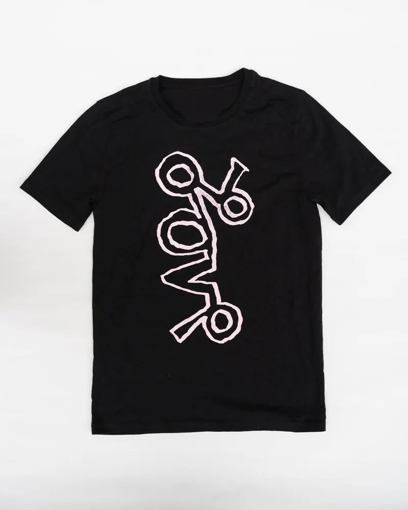 love T — handprinted wearable art by Mascha Rodigina, Cologne