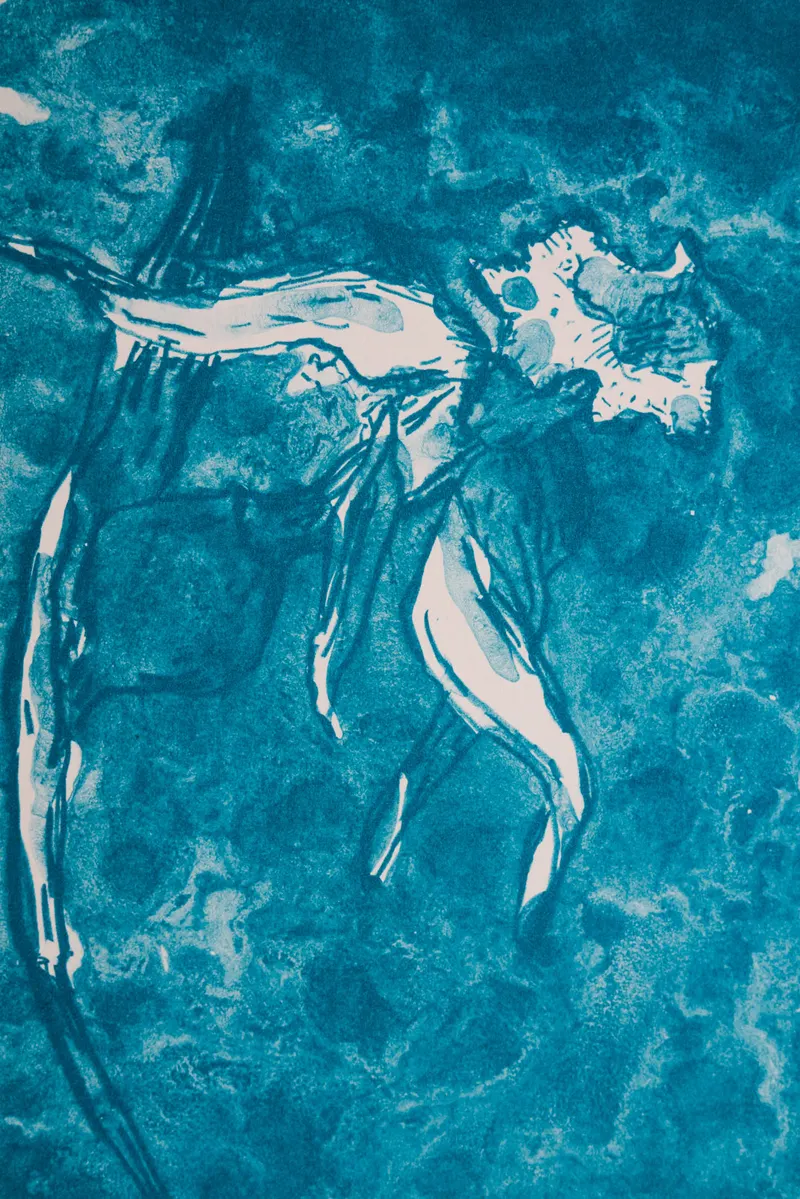 A flower for my mom — view 2, handprinted by Mascha Rodigina, Cologne