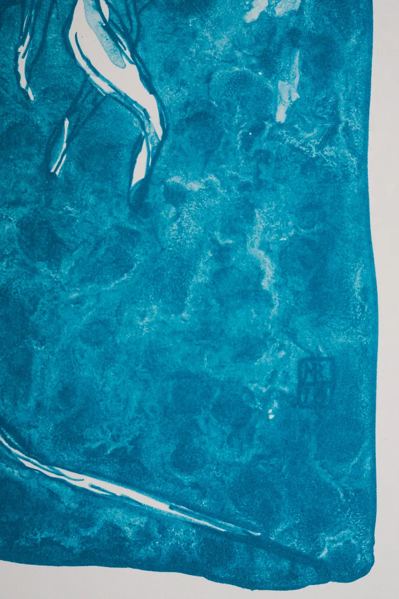 A flower for my mom — view 3, handprinted by Mascha Rodigina, Cologne