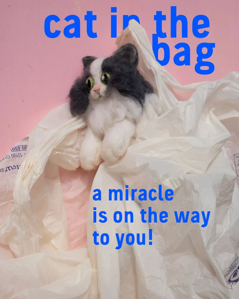 a mystery bag — handprinted wearable art by Mascha Rodigina, Cologne